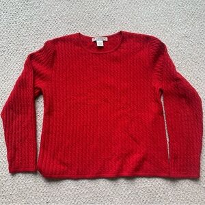 Cashmere sweater, red, size M